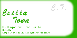 csilla toma business card